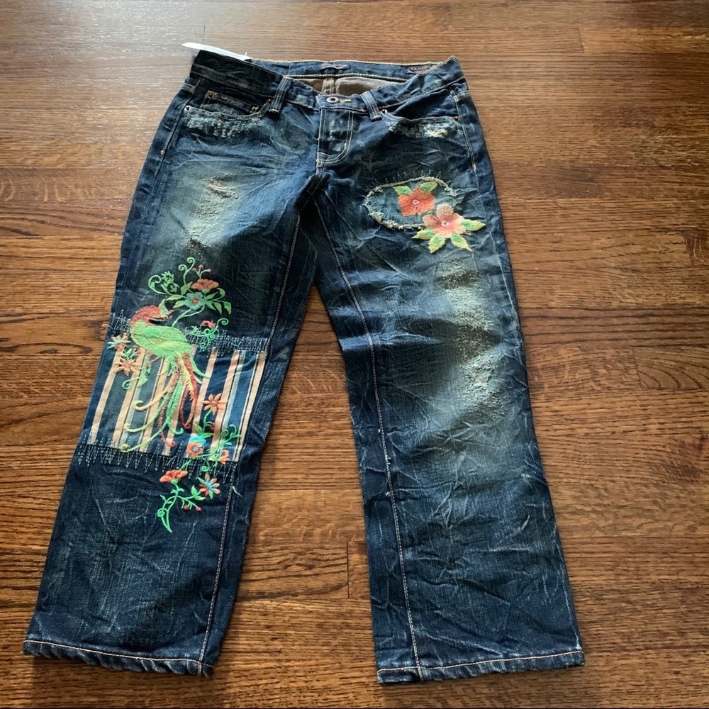 NWT People 4 Peace Crop Jeans